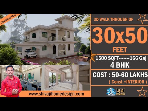 🏡 30*50 House Design 3D GOA HOME | 1500 Sqft | 5 BHK | East Face | 9x15 Meters #ShivajiHomeDesign