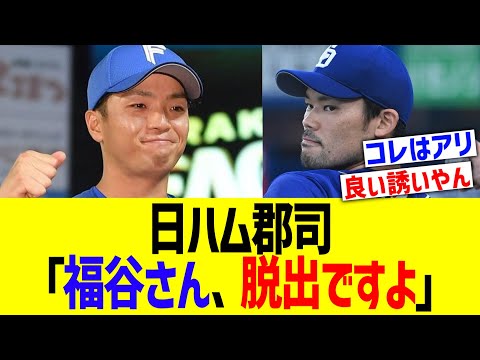 日ハム郡司「福谷さん、脱出ですよ」