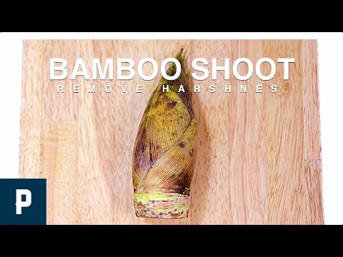 Boil bamboo shoots to remove the bitter taste