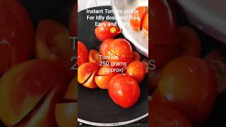 Instant tomato pickle 🍅😋 just in 5min #foridlydosaandrice #tomatopickle #supertasty #ytshorts