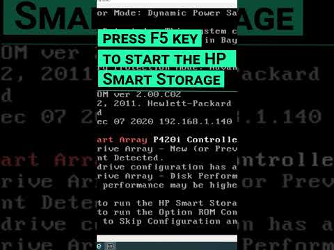 How to create and configure a RAID array based on server ProLiant DL380p G8 #shorts #short