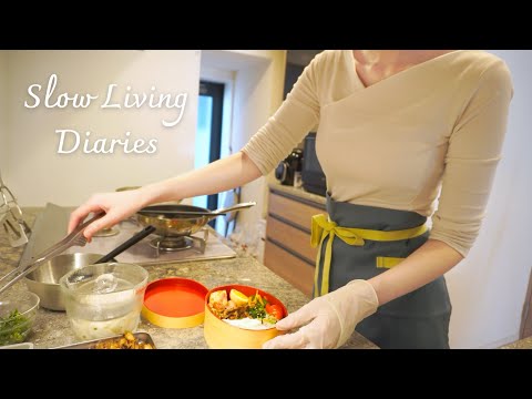 [Vlog]Making Lunch on a Cold Morning｜Fried Chicken and Autumn Japanese Dinner｜Meatballs