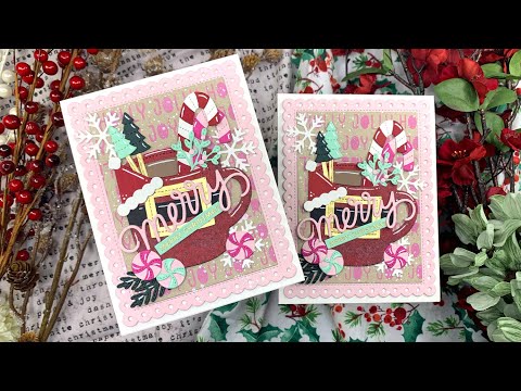 Pretty Pink Posh Holiday Mug Cards | AmyR 2023 Holiday Card Series #1