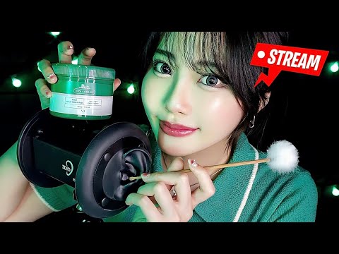 ASMR｜高音質でぐっすり寝れる💤極上耳エステ🥱👂(3h,囁き,耳かき,耳マッサージ＆タッピング,アロエジェル,NIVEAクリーム,ハサミ,スクイーズ)