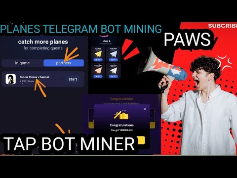 Planes Telegram Mining Bot | Crypto Mining Telegram Bot | Trending Telegram Mining Bot Tap bot miner