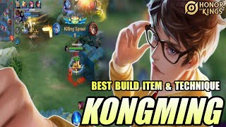 KONGMING Honor of Kings (HOK) best build item & technique in mid lane role | pro player gameplay