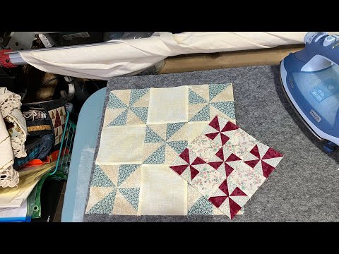 Pinwheel 9 patch Build a Block