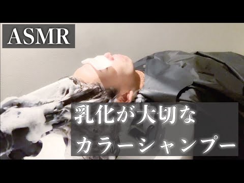 【ASMR】乳化が大切なカラーシャンプー