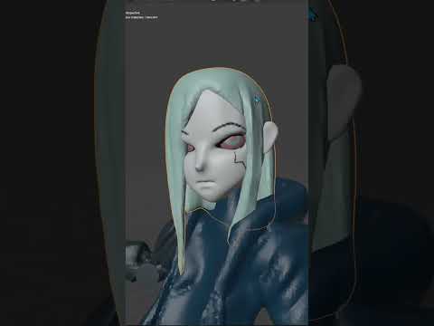 Cyberpunk Rebecca fanart - Speed sculpt in 3D