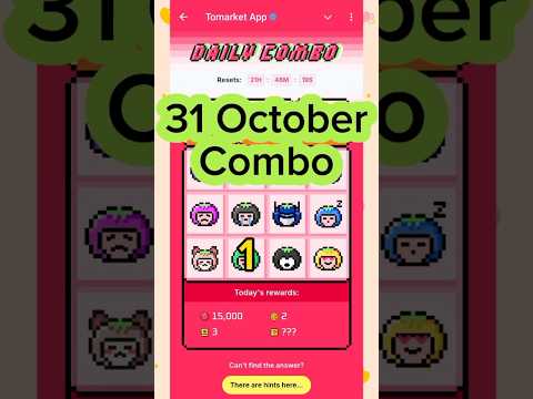 Final Tomarket Daily Combo 31 October #tomarket #combo #31october #code #31october2024 #code #tomato