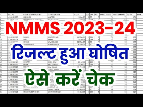 NMMS Result 2023-24 | NMMS Cut Off Marks 2023-24 | NMMS Result Kab Aaega | NMMS Exam 2023-24