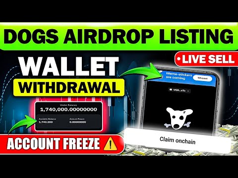 DOGS Airdrop Live Sell Process | DOGS Airdrop Tonkeeper Wallet  Claim | DOGS Airdrop