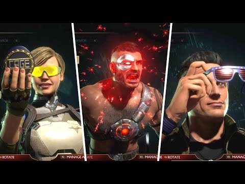 Mortal Kombat 11 - All Characters Gear So Far (Johnny Cage, Cassie Cage, Kano)