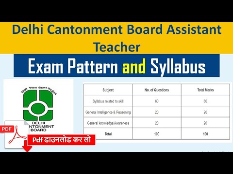 PRT Delhi cantt. vacancy 2023 | Exam pattern and syllabus |Fix your govt job💯 | Total marks and time