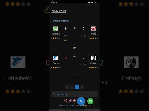 German Bundesliga 2024-12-08 prediction using latest elo ratings. Wolfsburg 2 - 2 Mainz