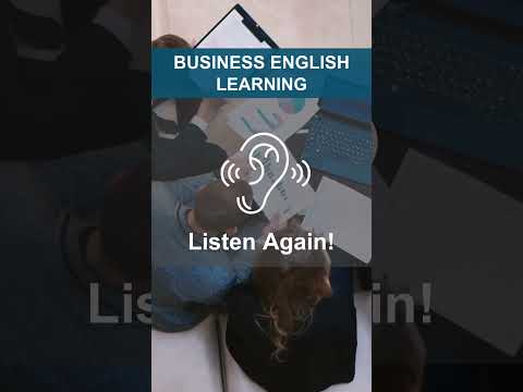 Listening! / Business English Phrase #businessenglish  (004)