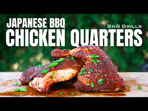 Smoked BBQ Chicken Leg Quarters with Japanese BBQ Sauce