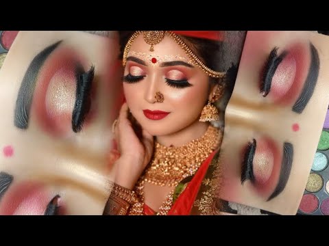 🔥Step -by - Step ASIAN / INDIAN BRIDAL EYE MAKEUP TUTORIAL | Bridal Makeup step by step |