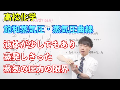 【高校化学】気体⑩（物質の状態④） ～飽和蒸気圧・蒸気圧曲線〜