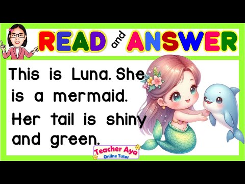 English Reading Comprehension for kids | Mermaid Story | Practice Reading | Reading tutorial