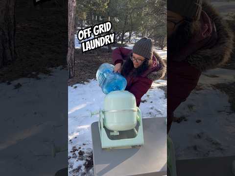 Off Grid Winter Laundry: Turning the Outdoors Into a Laundry Room |#shorts #homestead