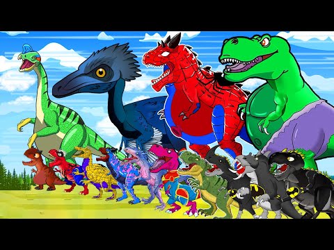 Hulk PTERODACTYL, BRACHIOSAURUS Cannibalism Kong Trex to Save Dinosaurs! Jurassic World Cartoons