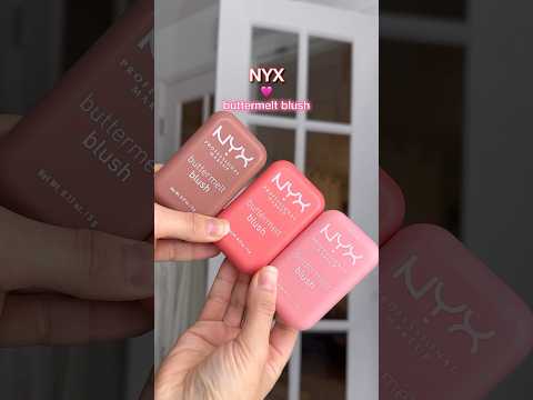 NEW #NyxCosmetics Buttermelt Blush! 🤎❤️🩷 #swatches #newmakeup #shorts #affordablemakeup #blush