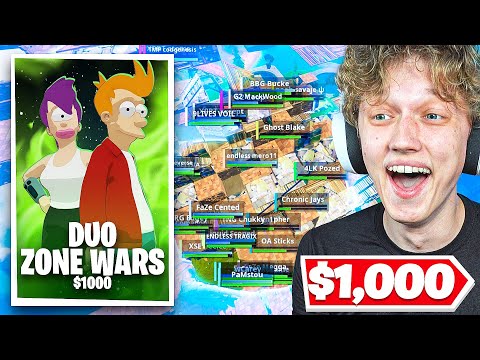 I Hosted a $1000 DUOS Zone Wars Tournament In Fortnite!