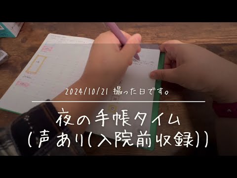 【手帳】ある日の夜の手帳タイム【声あり】