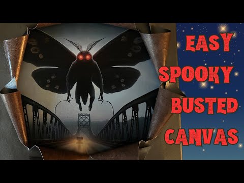 Busted Canvas for Halloween on a Dime!