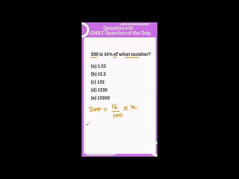 GMAT Question #gmat#gmatfocus #gmatprep  #shorts #maths #exam#gmatproblemsolving #education