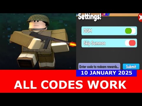 *ALL CODES WORK* Trench War Tower Defense ROBLOX | JANUARY 10, 2025