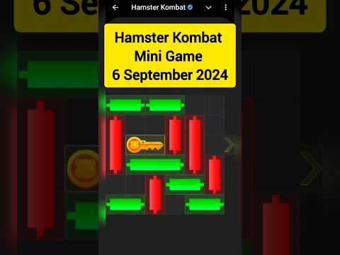 Hamster Kombat Mini Game 6 September 2024 #hamsterkombat #minigame