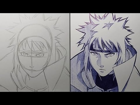 How To Draw Minato Namikaze Step By Step - [Naruto Shippuden]