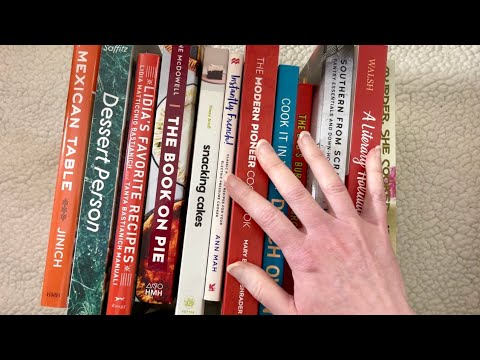 ASMR Book Collection | Cookbooks! (whispered, tapping, page sounds)