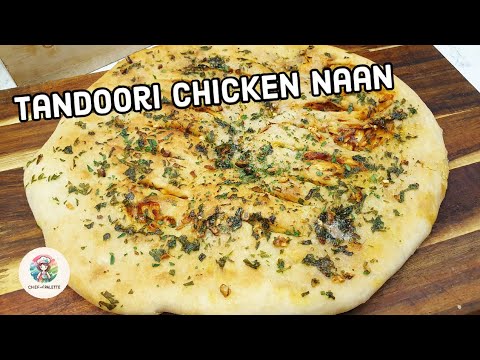 Tandoori Chicken Naan In Air Fryer Or Oven  From Scratch | Easy Naan Bread Recipe |