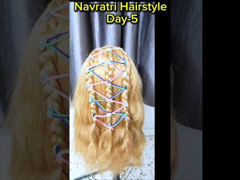 How To Creat Hairstyle for Navratri day-5 #shorts #Navratri hairstyle Look by db patel❤️💫