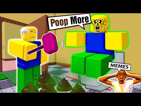 ROBLOX 💩Need More Poop💩 Funny Moments | Don't Poop Yourself at School Obby! | Bacon Strong