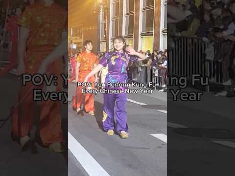 Kung Fu Girl Performing For The Chinese New Year Parade In SF ❤️ #shorts #martialarts #kungfu