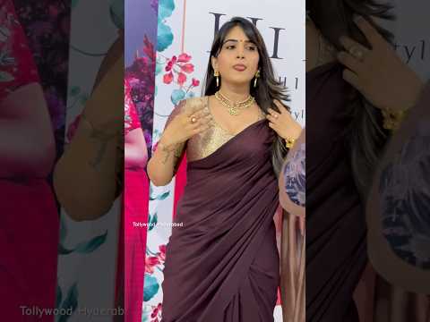 Tollywood Actress Sravani | Laest Visuals In Saree #shorts #heroine