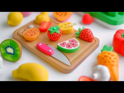 Satisfying Video | Cutting Plastic Fruits and Vegetables ASMR | Relaxing Video ASMR