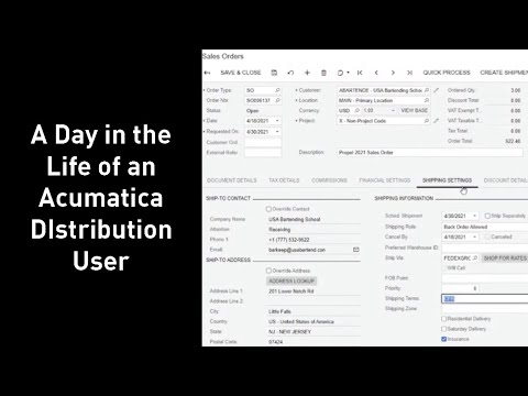 A Day in the Life of an Acumatica Distribution User