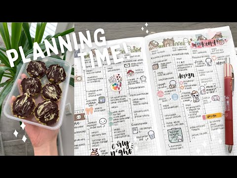 Real Time Plan With Me + Matcha Cups Recipe! | Hobonichi Cousin Planner