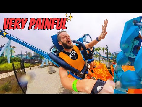 Riding INSANE Roller Coasters in a DOWNPOUR (Bad Idea)