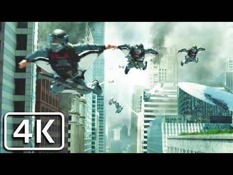 Transformers 3 - Wingsuit flight among falling skyscrapers (epic scene) [4K]