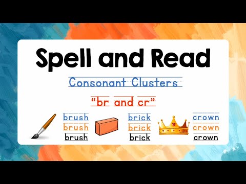 Spelling for Kids (consonant r blends - br and cr) with Reading Practice | Lesson 14