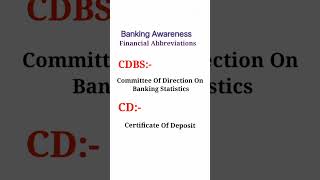 Banking Awareness Abbreviations #bankingexams2023 #ibps #sbipo #viralshorts #shorts #bankersadda