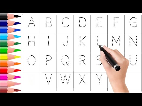 A For Apple | Alphabet, ABCD, A To Z | Dotted Line Tracing | Phonics Song For Toddlers | kids rhymes