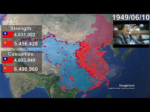 The Chinese Civil War with Units using Google Earth