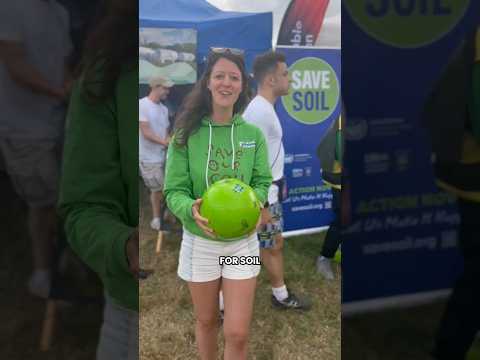 Tour of the Save Soil stand at the Glastonbury Festival